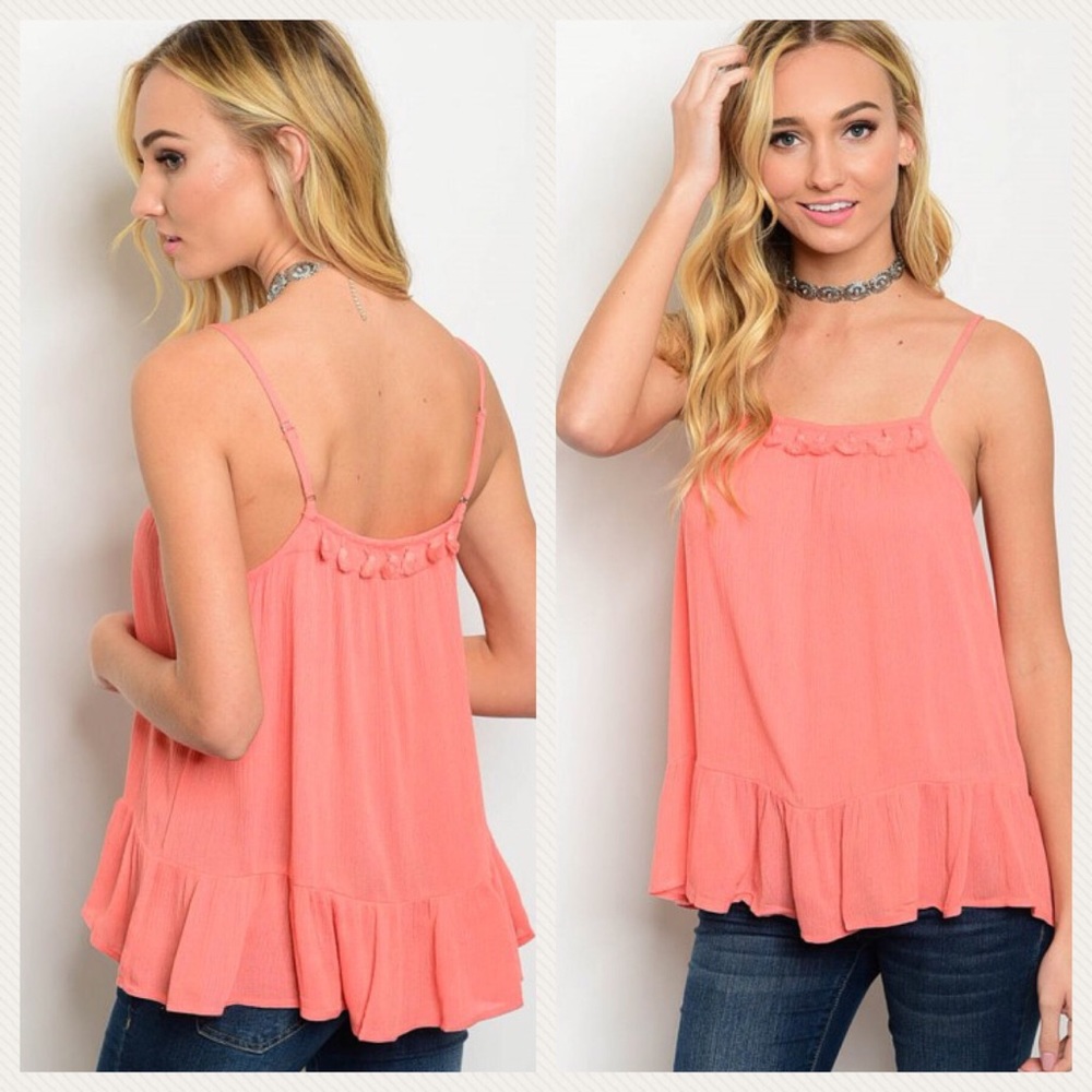 Coral Cami Top